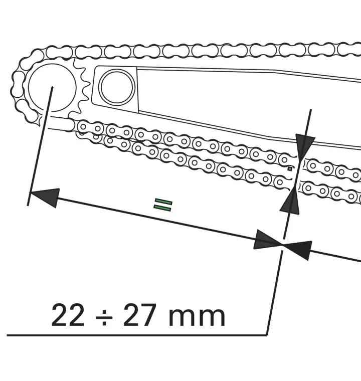 チェーンの調整量